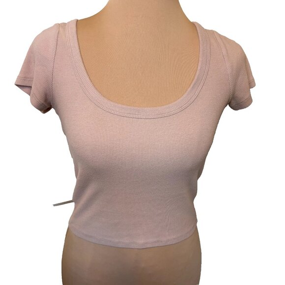 Hollister Tops - Hollister Must-Have Collection Baby Tee Crop Top Ribbed Nude Size Small #186